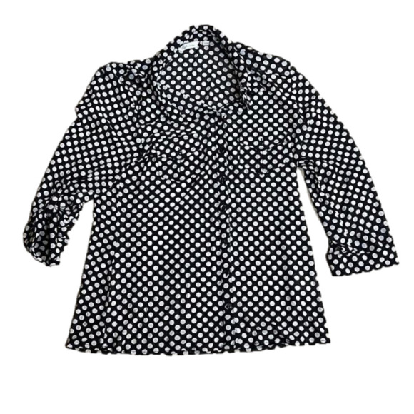 Reitmans Medium Petite Black with White Polka Dot - Picture 1 of 2